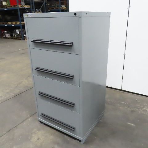 Stanley Vidmar 4-Drawer Industrial Parts Tool Storage Shop Cabinet 30"x28"x59"