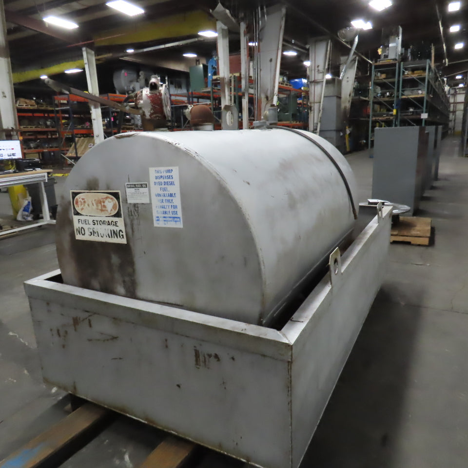Hall Tank 750 Gallon Steel Bulk Diesel Fuel Storage Tank W/Containment System