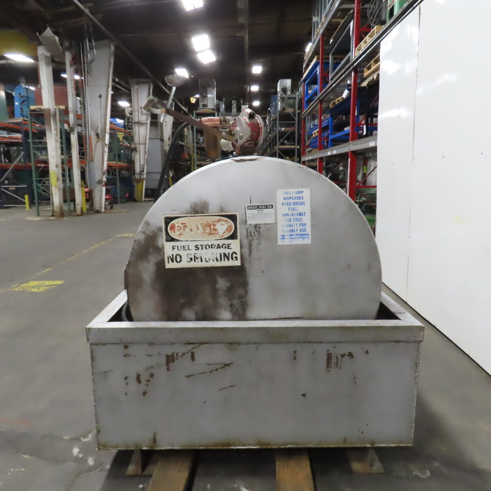 Hall Tank 750 Gallon Steel Bulk Diesel Fuel Storage Tank W/Containment System