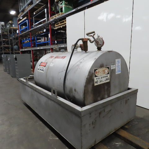 Hall Tank 750 Gallon Steel Bulk Diesel Fuel Storage Tank W/Containment System