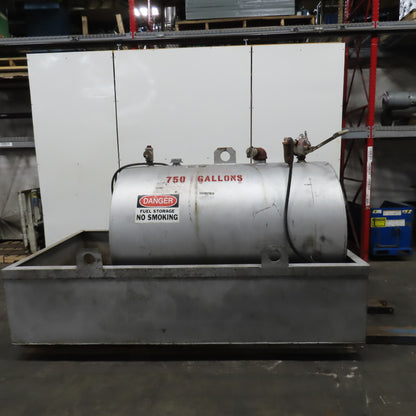 Hall Tank 750 Gallon Steel Bulk Diesel Fuel Storage Tank W/Containment System