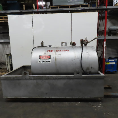 Hall Tank 750 Gallon Steel Bulk Diesel Fuel Storage Tank W/Containment System