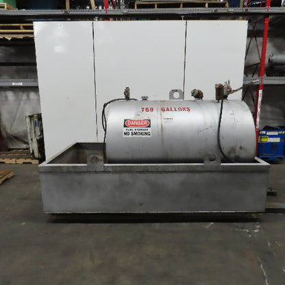 Hall Tank 750 Gallon Steel Bulk Diesel Fuel Storage Tank W/Containment System