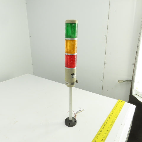 Menics MT5C3BL-RYG 3-Stack Tower Light 110-120VAC Green, Amber, Red
