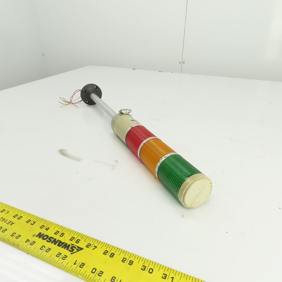 Menics MT5C3BL-RYG 3-Stack Tower Light 110-120VAC Green, Amber, Red