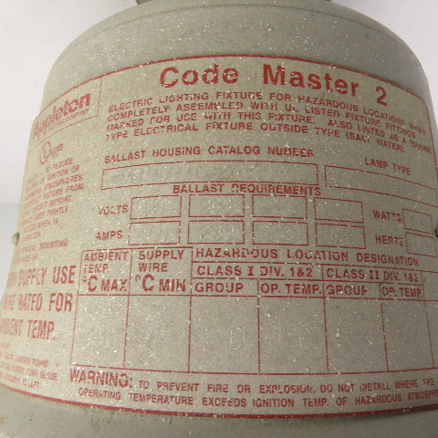 Appleton CMBP400MT Code Master 2 Hazardous Location Light 400W Parts/Repair