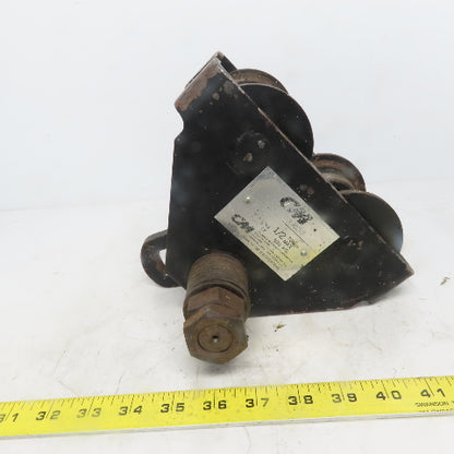 CM Series 633 1/2 Ton Push/Pull Ball Bearing Hoist Beam Trolley 2-1/2" to 5-5/8"