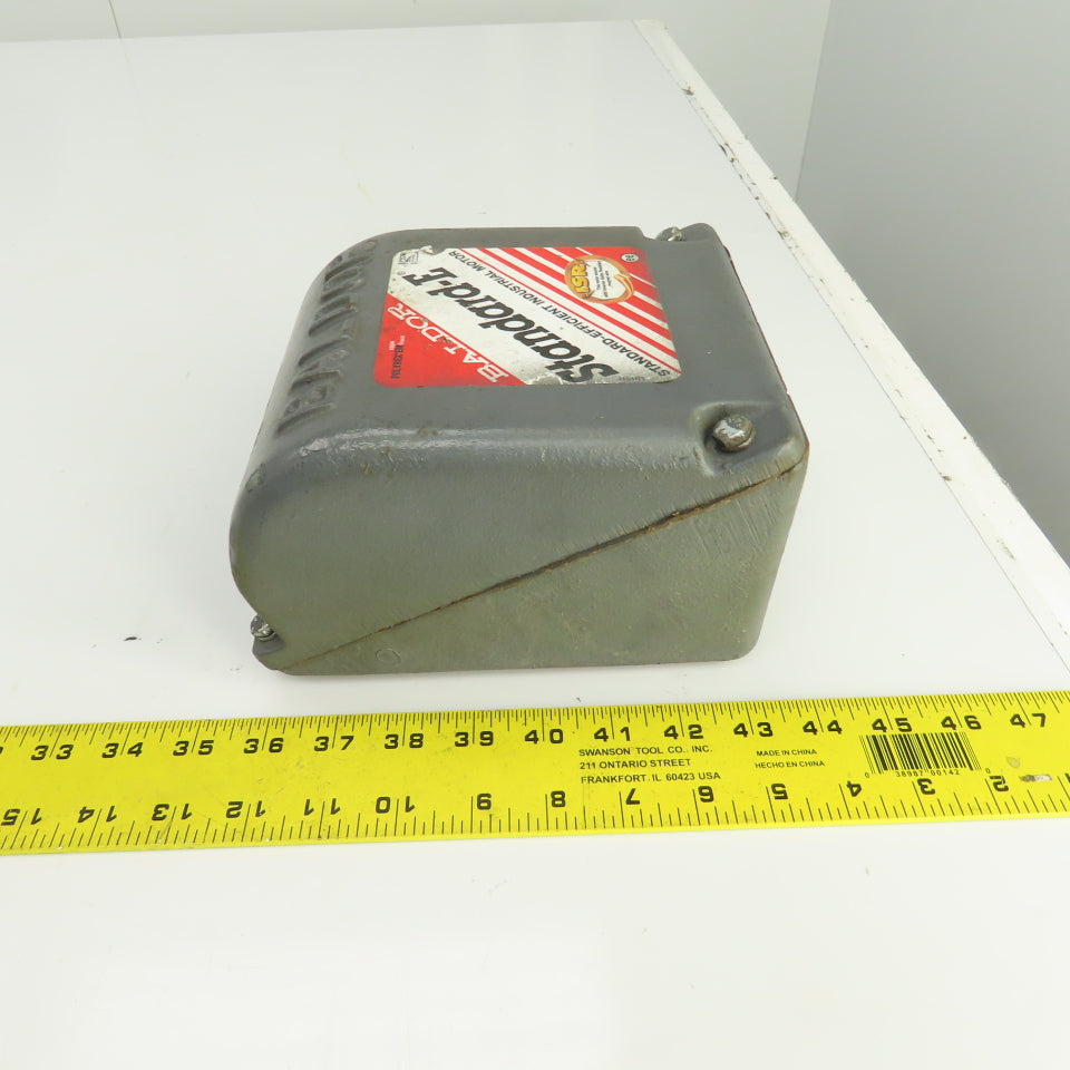Baldor Standard-E Electric Motor Terminal Conduit Box Peckerhead 7.5" x 6.5"