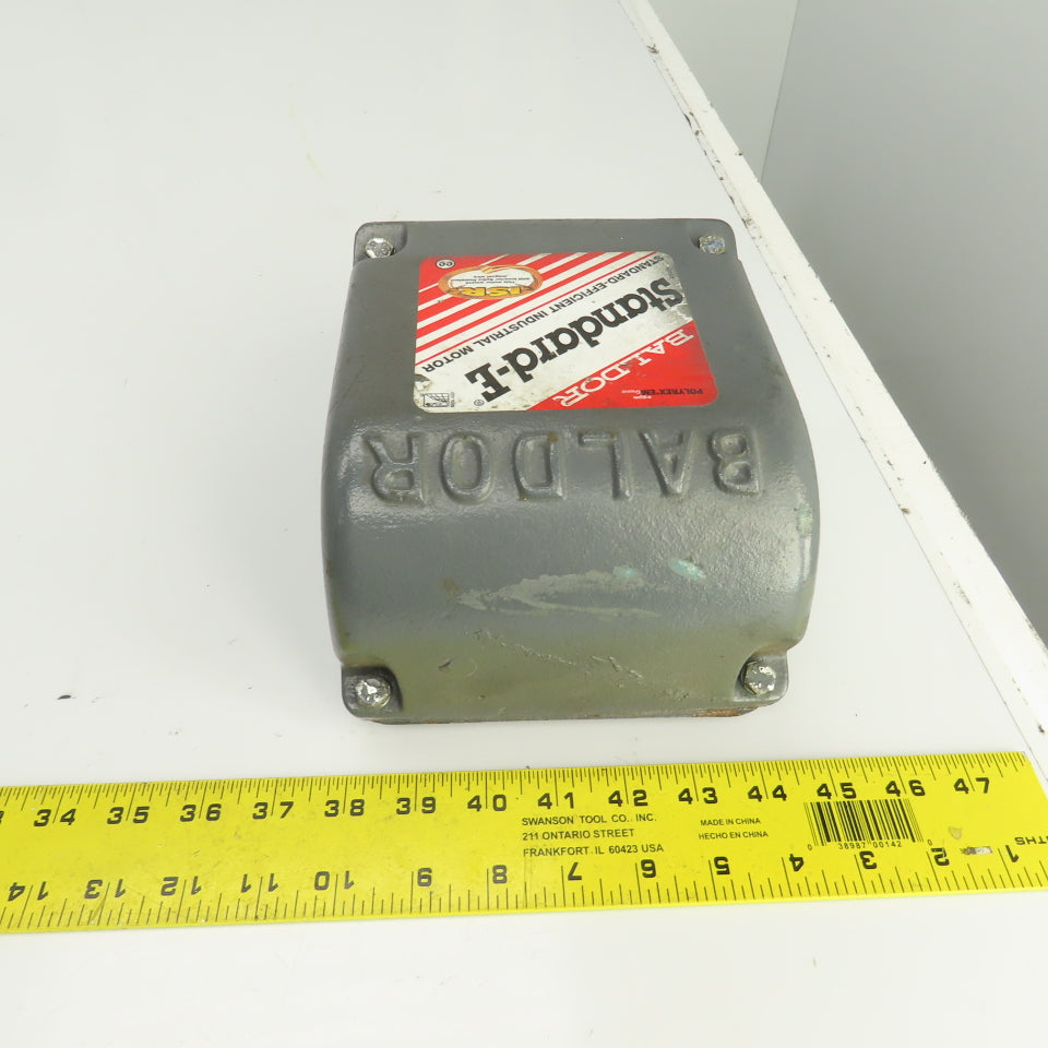 Baldor Standard-E Electric Motor Terminal Conduit Box Peckerhead 7.5" x 6.5"