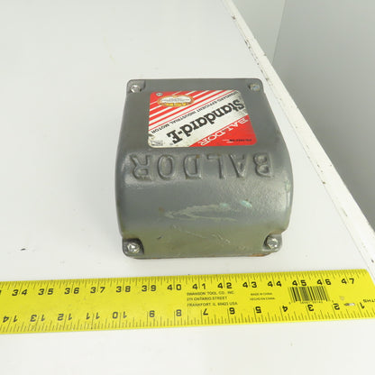 Baldor Standard-E Electric Motor Terminal Conduit Box Peckerhead 7.5" x 6.5"