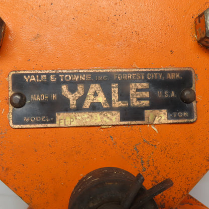 Yale FLP 1/2 Ton Push/Pull Ball Bearing Hoist Beam Trolley 2" to 5"