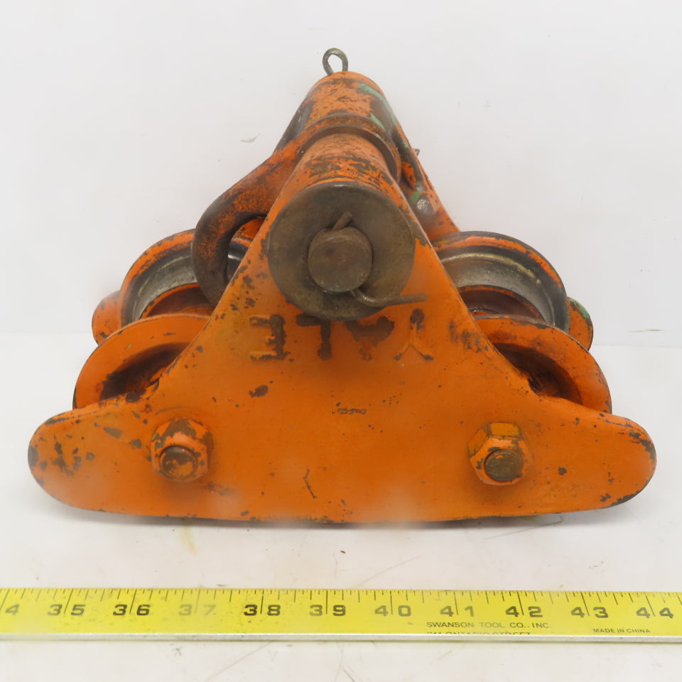 Yale SP 1/2 Ton Push/Pull Ball Bearing Hoist Beam Trolley 2" to 4" Flange