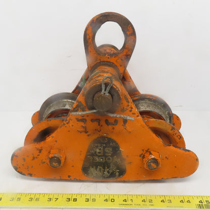 Yale SP 1/2 Ton Push/Pull Ball Bearing Hoist Beam Trolley 2" to 4" Flange