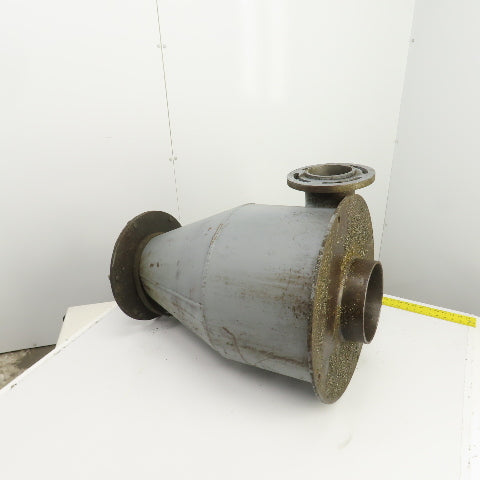 Open Top Cyclone Funnel Hopper Bulk Material Feeder Receiver 8"Intake 3/8" Walls