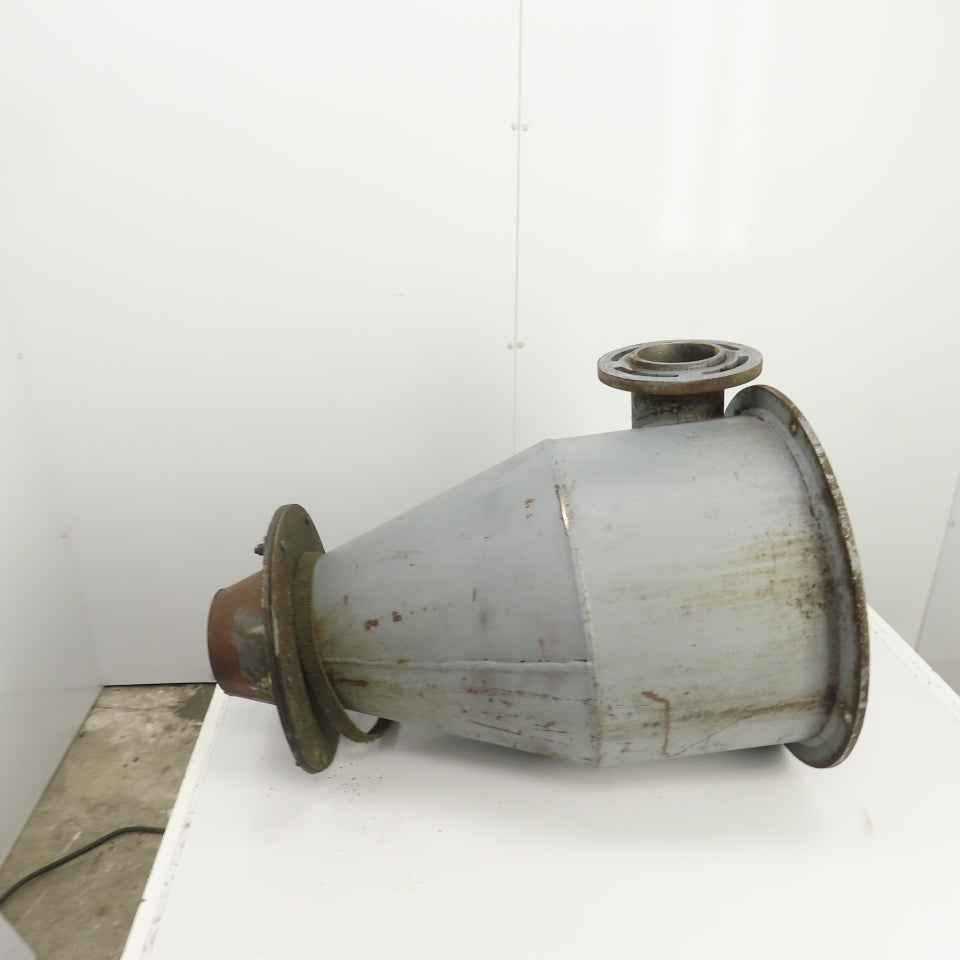 Open Top Cyclone Funnel Hopper Bulk Material Feeder Receiver 8"Intake 3/8" Walls