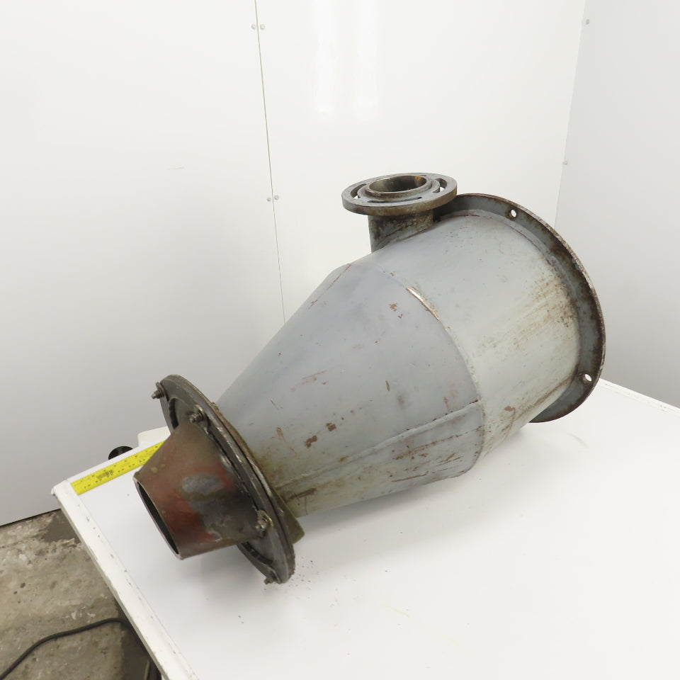 Open Top Cyclone Funnel Hopper Bulk Material Feeder Receiver 8"Intake 3/8" Walls