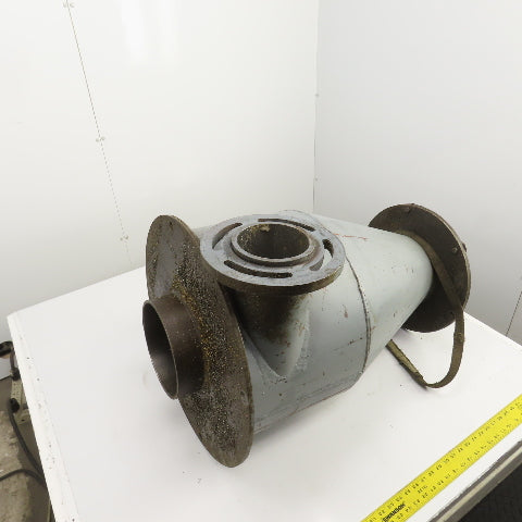 Open Top Cyclone Funnel Hopper Bulk Material Feeder Receiver 8"Intake 3/8" Walls