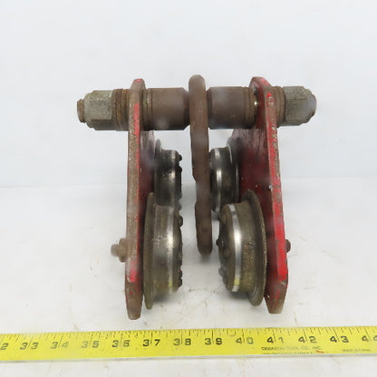 Unmarked Push/Pull Ball Bearing Hoist Beam Trolley 2" to 4 Flange