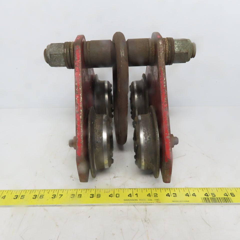 Unmarked Push/Pull Ball Bearing Hoist Beam Trolley 2" to 4 Flange