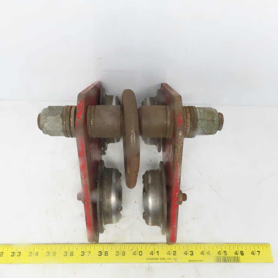 Unmarked Push/Pull Ball Bearing Hoist Beam Trolley 2" to 4 Flange