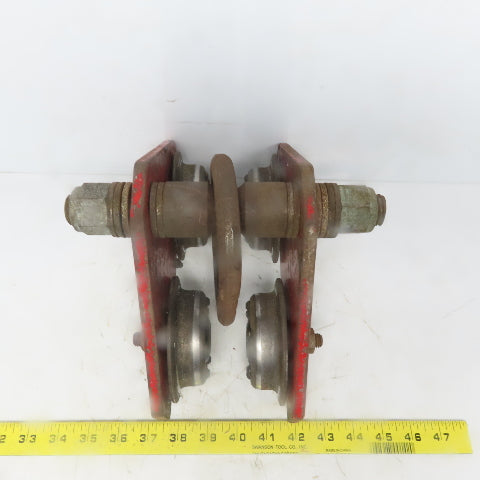 Unmarked Push/Pull Ball Bearing Hoist Beam Trolley 2" to 4 Flange