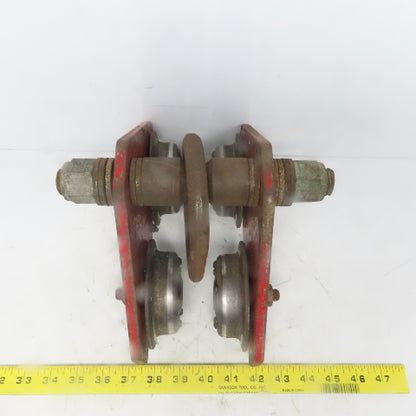 Unmarked Push/Pull Ball Bearing Hoist Beam Trolley 2" to 4 Flange