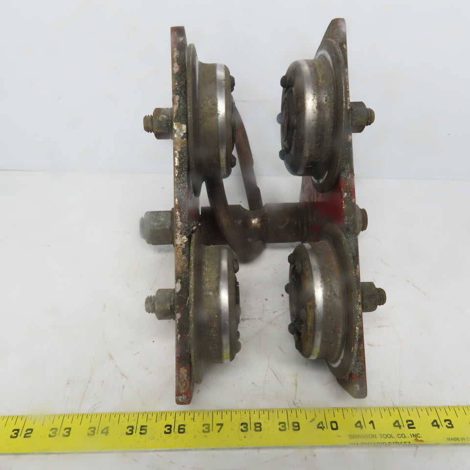 Unmarked Push/Pull Ball Bearing Hoist Beam Trolley 2" to 4 Flange