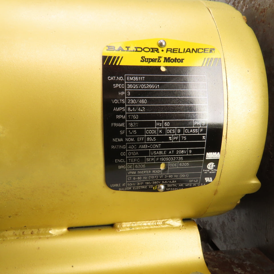 Drill Unit L-150J-V 3HP Horizontal Drilling Head 8-1/2" Stroke 1760RPM 230/460V