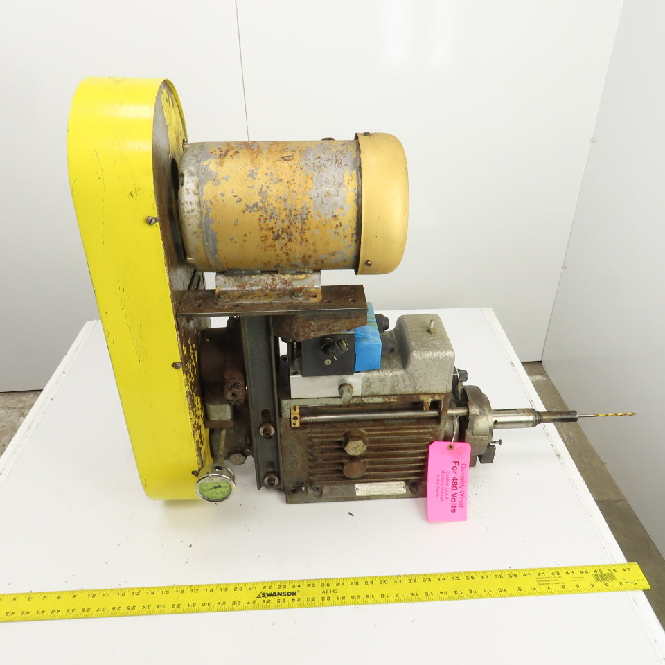 Drill Unit L-150H 3HP Horizontal Drilling Head 8-1/2" Stroke 1760RPM 230/460V