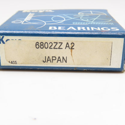 Koyo 6802ZZ Deep Groove Single Row Ball Bearing 24x15x5mm