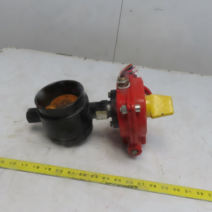 Mech XD381X-300 4" Fire Protection Butterfly Valve W/Integrated Gear Switch