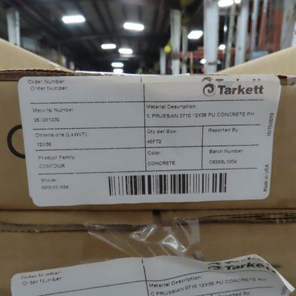 Tarkett 12" x 36" Vinyl Sheet Flooring Concrete Colored 1440 Sq. Ft. 32 Boxes