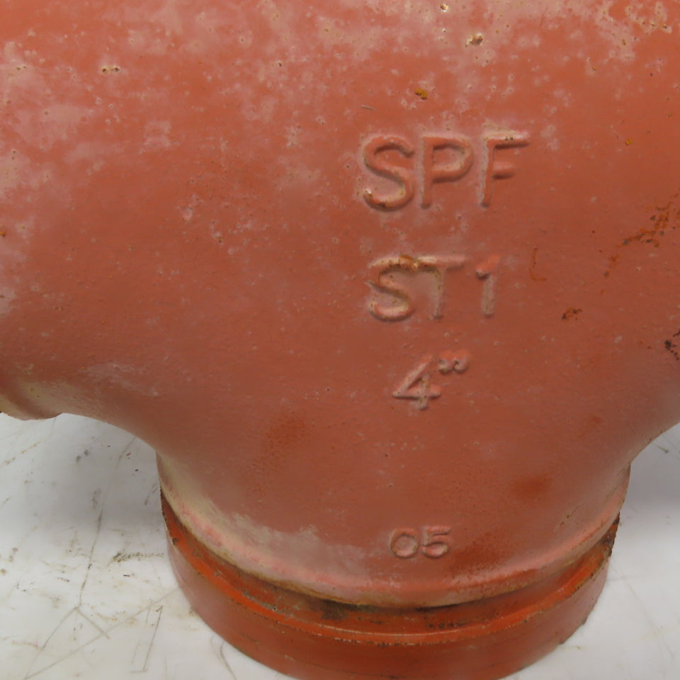 SPF ST1 4" Ductile Iron 4"x4"x4" Tee Fitting Pipe Grooved 114.3mm