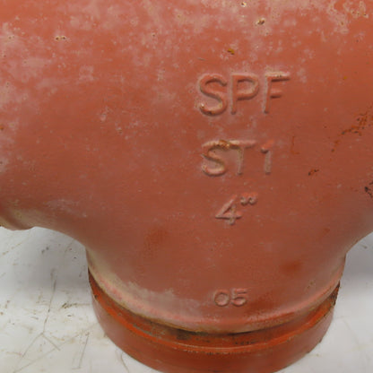 SPF ST1 4" Ductile Iron 4"x4"x4" Tee Fitting Pipe Grooved 114.3mm