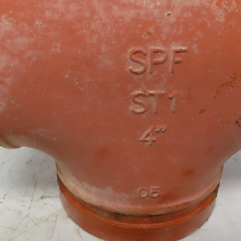 SPF ST1 4" Ductile Iron 4"x4"x4" Tee Fitting Pipe Grooved 114.3mm