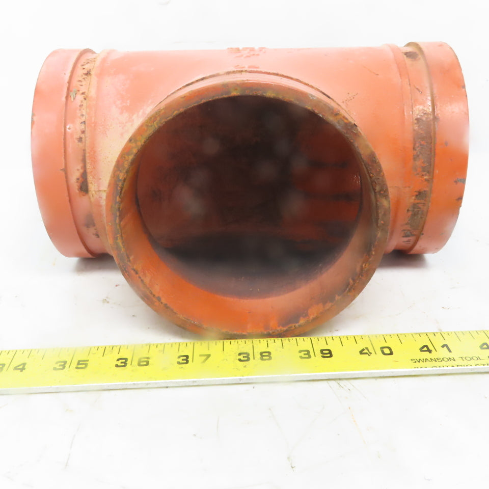 SPF ST1 4" Ductile Iron 4"x4"x4" Tee Fitting Pipe Grooved 114.3mm