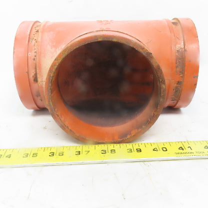 SPF ST1 4" Ductile Iron 4"x4"x4" Tee Fitting Pipe Grooved 114.3mm