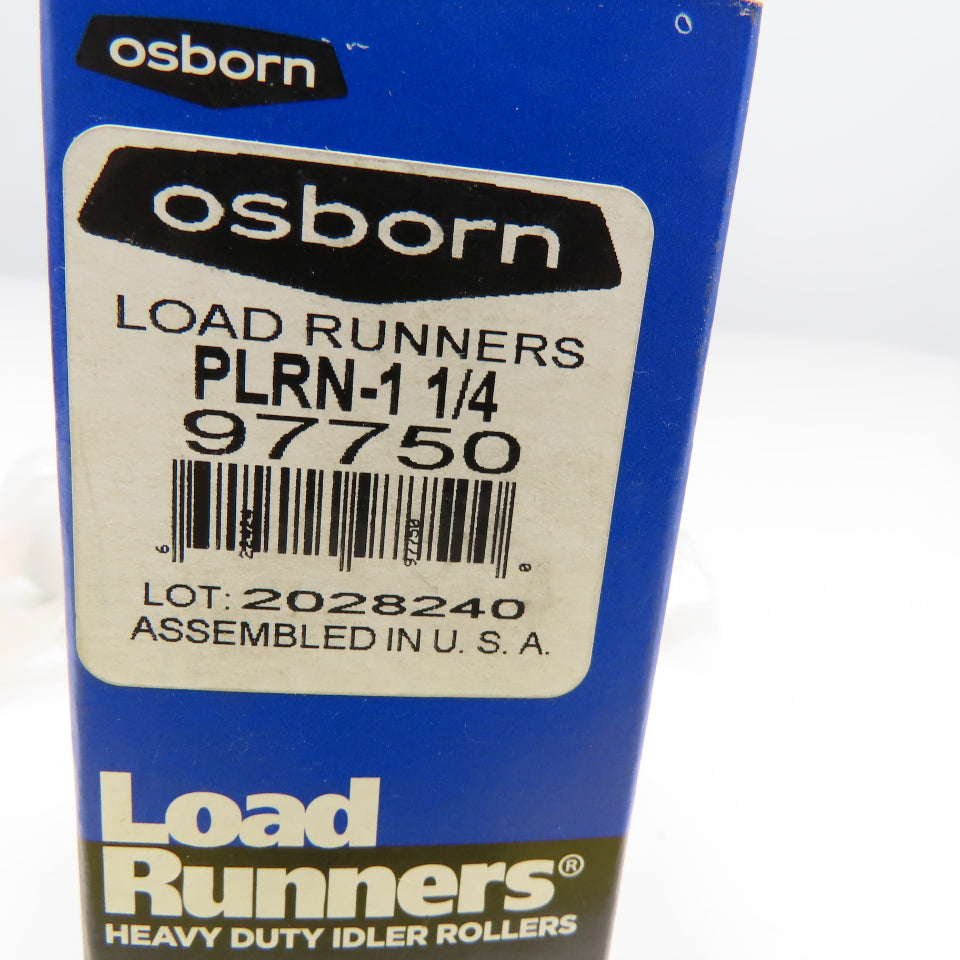 Osborn PLRN-1-1/4 1-1/4" Heavy Duty Idler Load Runner 1/2"-20 Stud 600Lb.