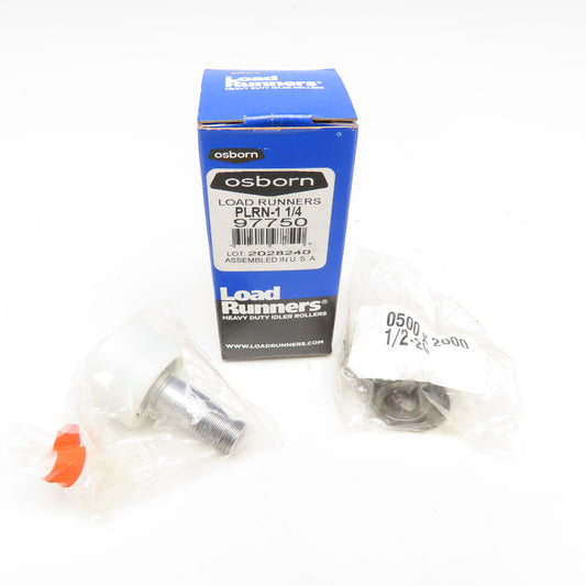 Osborn PLRN-1-1/4 1-1/4" Heavy Duty Idler Load Runner 1/2"-20 Stud 600Lb.