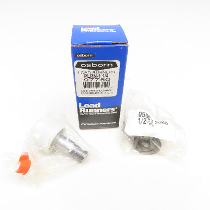 Osborn PLRN-1-1/4 1-1/4" Heavy Duty Idler Load Runner 1/2"-20 Stud 600Lb.