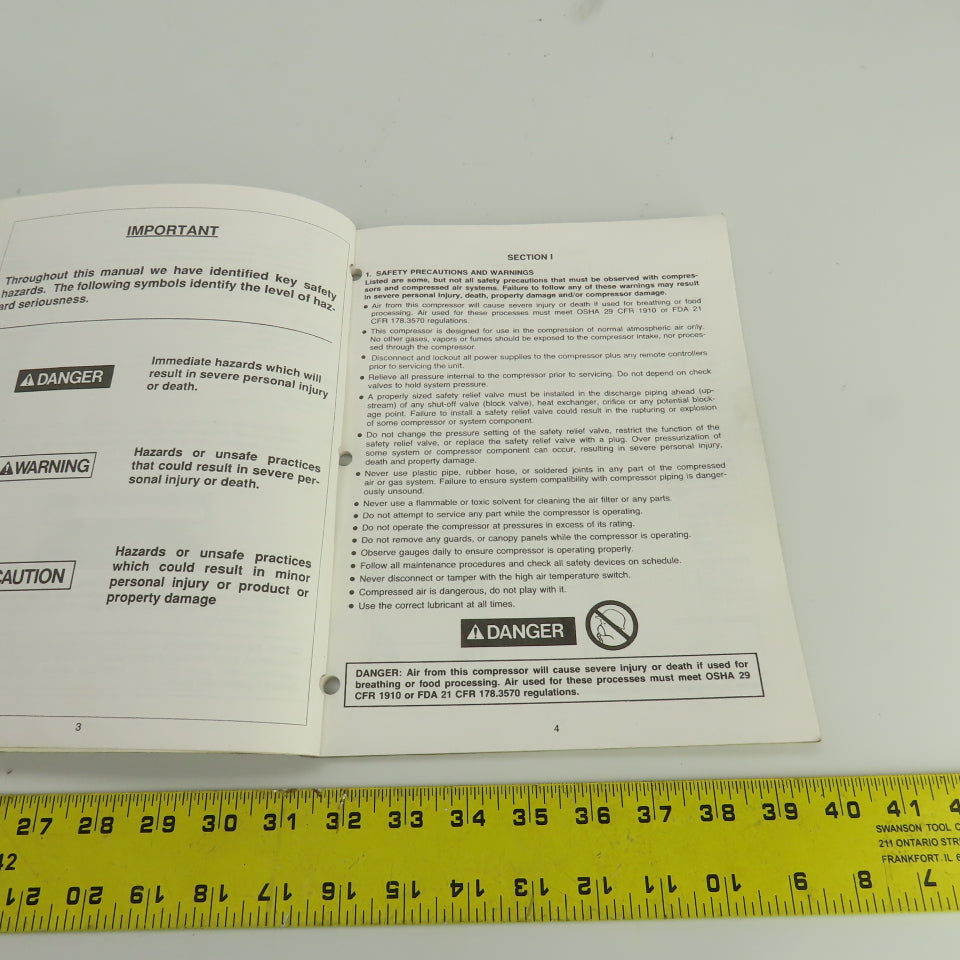 Quincy Instruction Manual For QMA Series Compressors