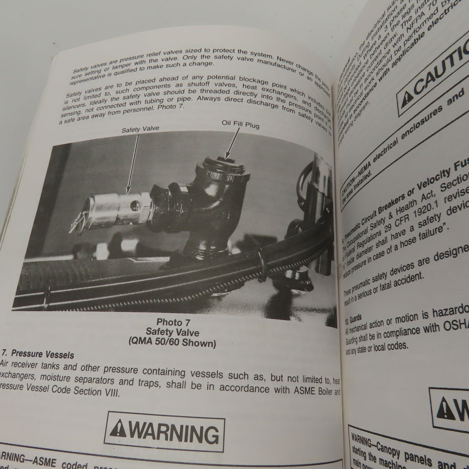 Quincy Instruction Manual For QMA Series Compressors