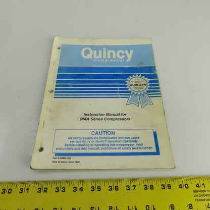 Quincy Instruction Manual For QMA Series Compressors