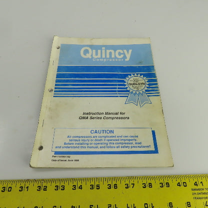 Quincy Instruction Manual For QMA Series Compressors