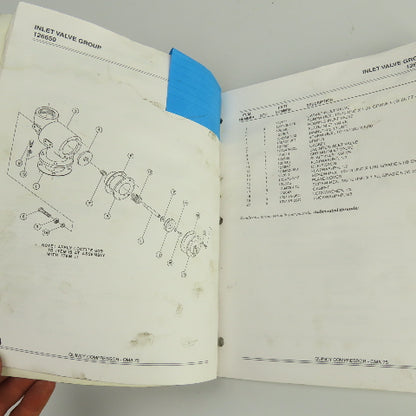 Quincy Parts Manual For QMA 75 Helical Screw Compressor