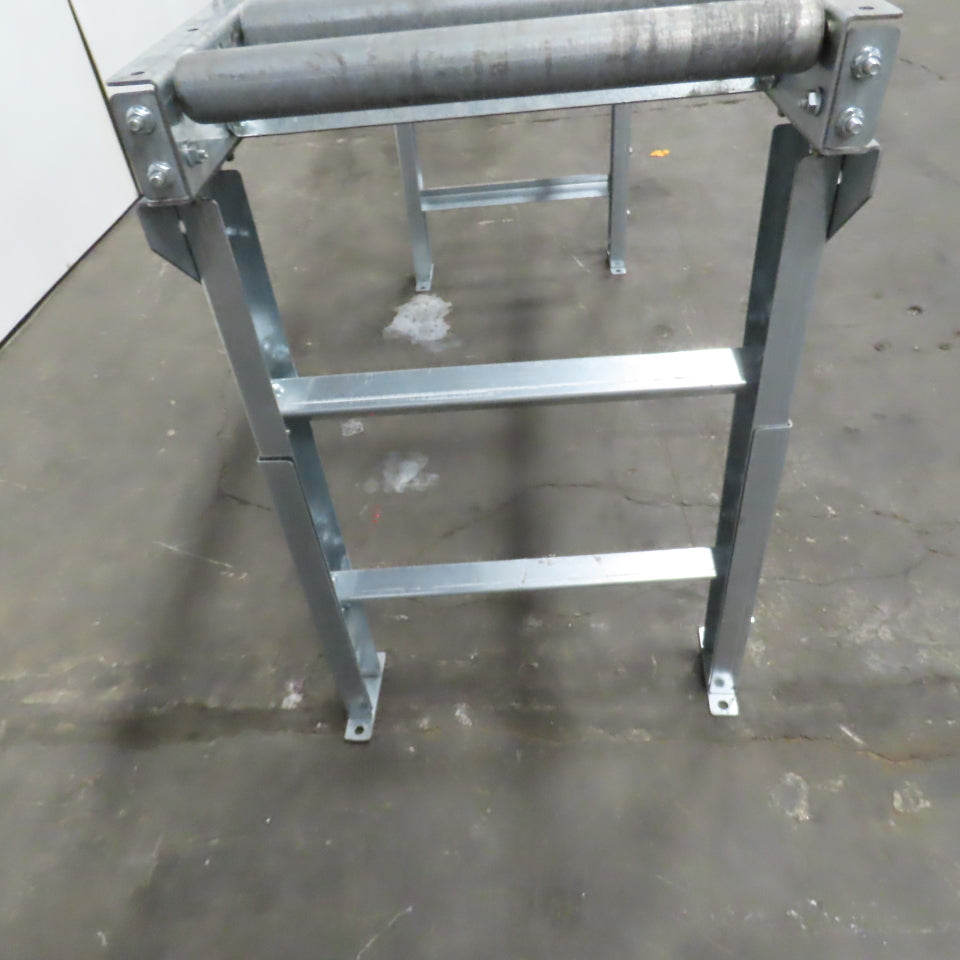 60" (5') OAL Steel Gravity Roller Conveyor 21" W 17-3/4" BF 6" Centers 1.9" OD