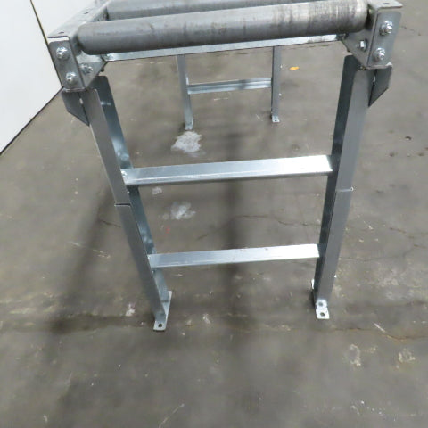 60" (5') OAL Steel Gravity Roller Conveyor 21" W 17-3/4" BF 6" Centers 1.9" OD