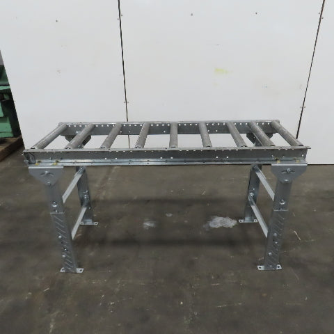 60" (5') OAL Steel Gravity Roller Conveyor 21" W 17-3/4" BF 6" Centers 1.9" OD
