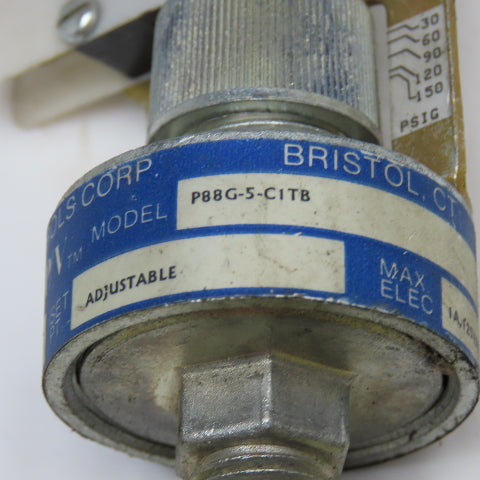 Whitman Controls P88G-5-C1TB 125VAC 30VDC Adjustable Pressure Switch 1/4" NPT