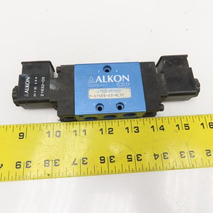 Alkon P-070DS-03-NLXP 5/2 Position Pneumatic Double Solenoid 24VDC Coil 1/4"NPT